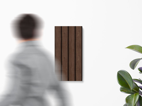 Wood Slat Acoustic Wall Panel - Dark Tones